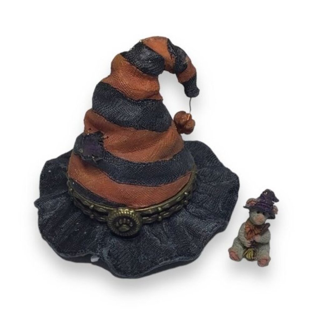 Boyds Treasure Boxes, Hilda's Haunted Hat w/ Witchy McNibble Style#392183**Rare